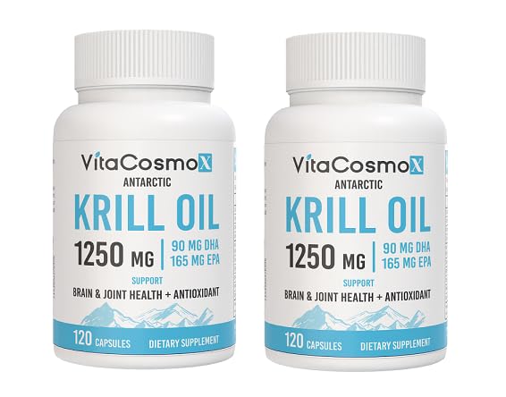 VitaCosmoX Antarctic Krill Oil Softgel 120 Count