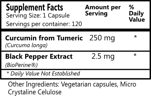 Daily Manufacturing Curcumin (Turmeric & Black Pepper Extract) Capsules 120