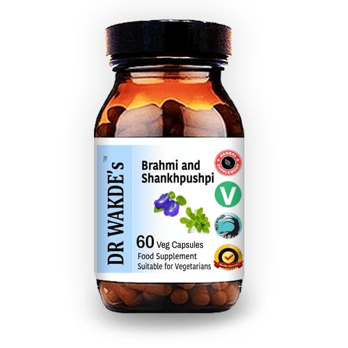 DR WAKDE'S Brahmi & Shankhpushpi Capsules, 60 Veg Caps