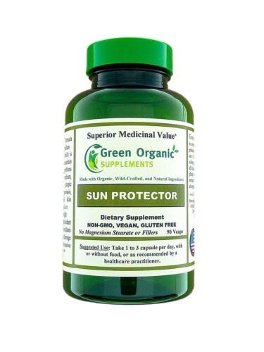 Green Organic Supplements Sun Protector Capsules, 90 Capsules