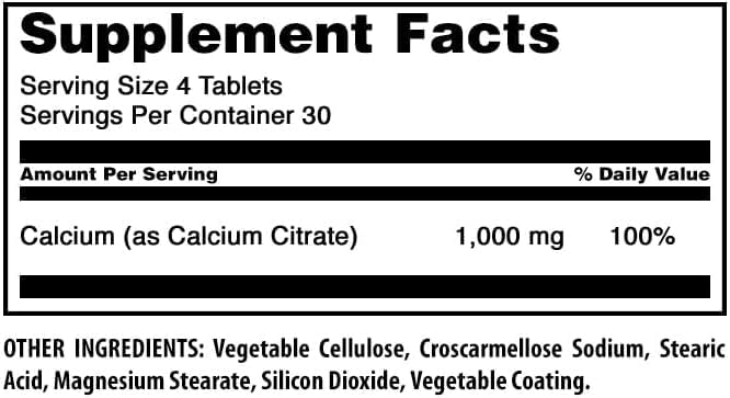 Amazing Nutrition Calcium Citrate Supplement Tablets 720