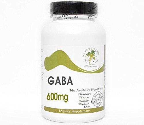 Naturetition Supplements GABA 600mg Gamma-Aminobutyric Acid Capsule, 90 Capsules