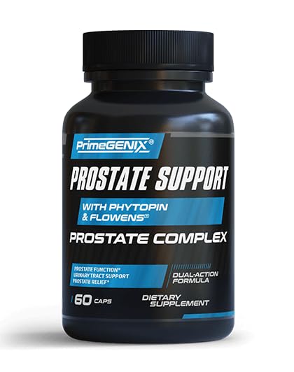 PrimeGENIX Prostate Health Supplements for Men Saw Palmetto, Pygeum Africanum, & Zinc Capsules 60