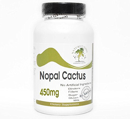 Naturetition Supplements Nopal Cactus 450mg Capsules, 180 Capsules