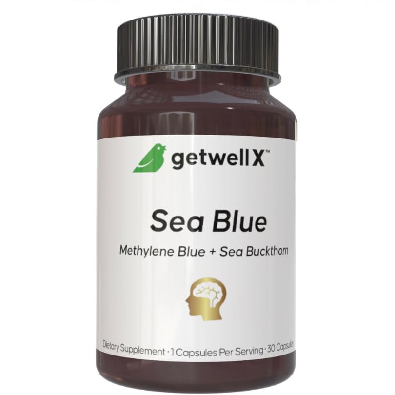 Getwell X Pure Powdered Methylene Blue Capsules 30 Count