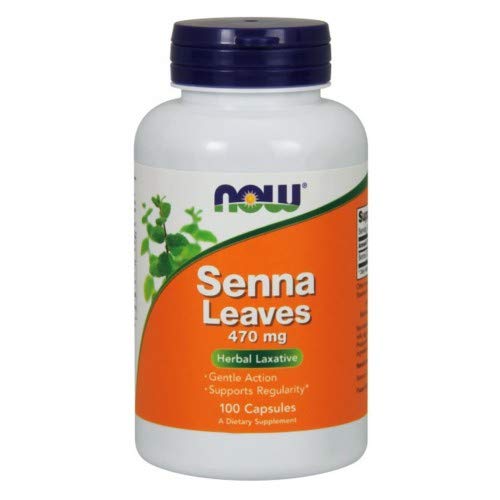 NOW Foods Senna Leaves 470mg Capsules, 200 Count