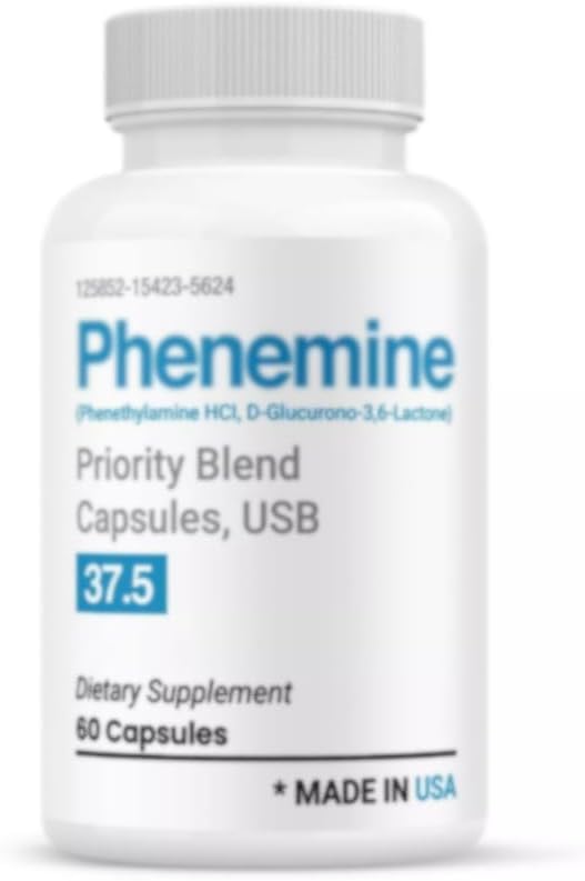 Generic Phene.Mine Diet Pills 37.5, Priority Blend Capsules, 60 Count