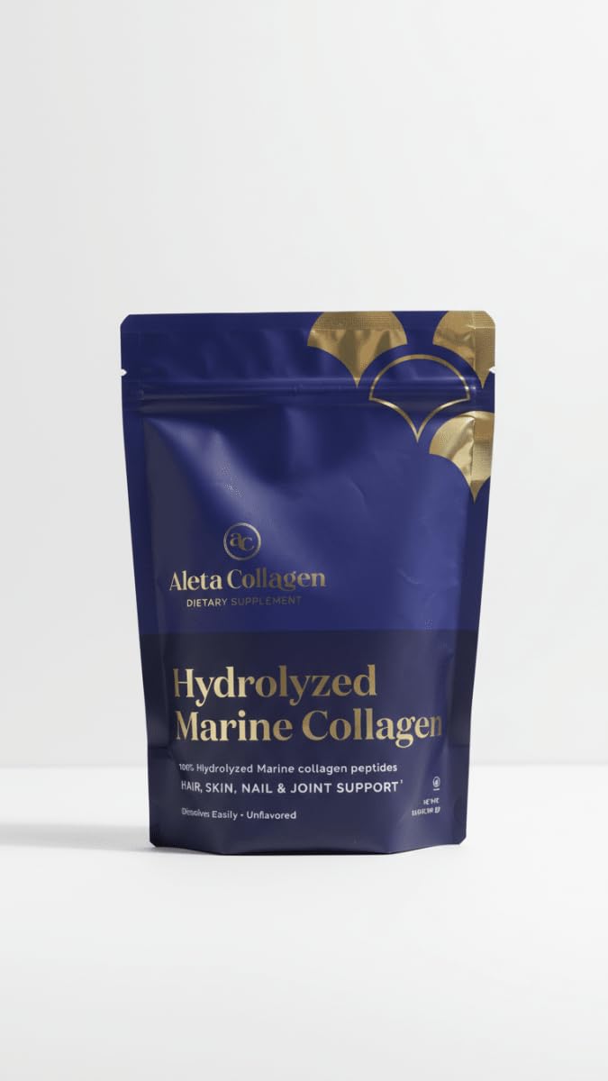 Aleta Collagen Kosher Marine Collagen OU Pareve 100% Hydrolyzed Marine Collagen Peptides Powder 10.6 oz