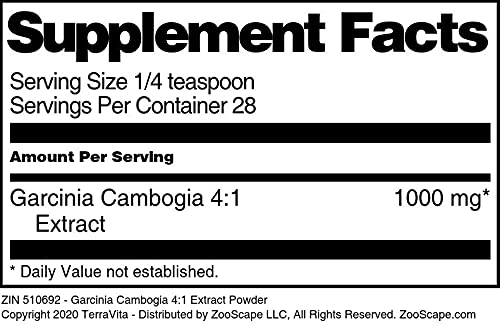 Terravita Garcinia Cambogia 4:1 Extract Powder, 1 oz