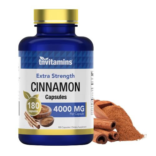 tnvitamins Cinnamon Capsules 4,000 mg Equivalent, 180 Capsules