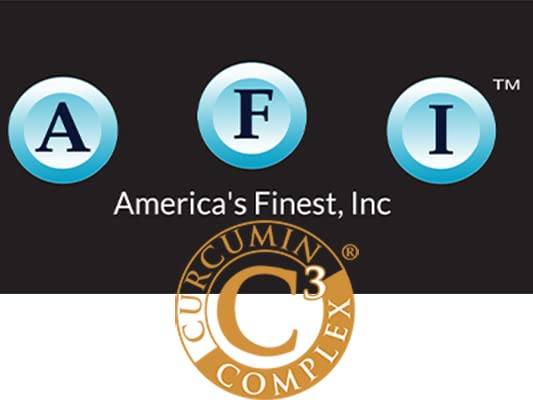 AFI America's Finest Inc Curcumin C3 Complex 500mg with BioPerine Veg Capsules, 60 Count