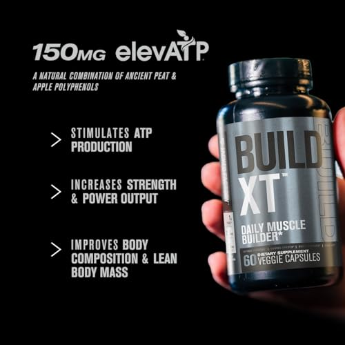 Jacked Factory Muscle Builder Supplement Stack - Build-XT Muscle Builder & N.O. XT Nitric Oxide Boosting Agent for Dual Support, 1 Capsule