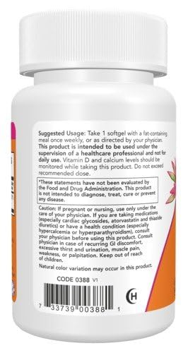 NOW Foods Vitamin D-3 50,000 IU Softgels 12