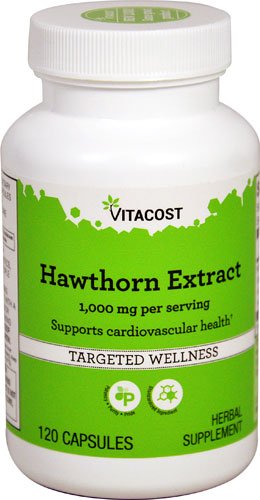 Vitacost Brand Standardized Hawthorn Extract - 1000 mg per Serving Capsules, 120 Count