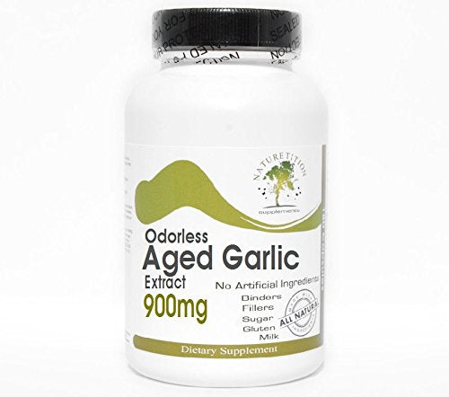 Naturetition Supplements Odorless Aged Garlic Extract 900mg, 200 Capsules