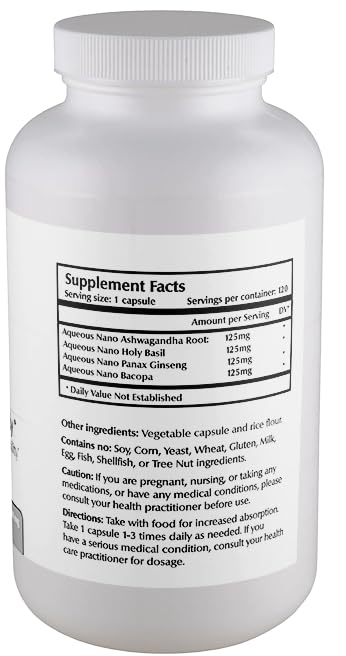 One Planet Nutrition Nano Stress 500 mg Veggie Capsules, 120 Capsules
