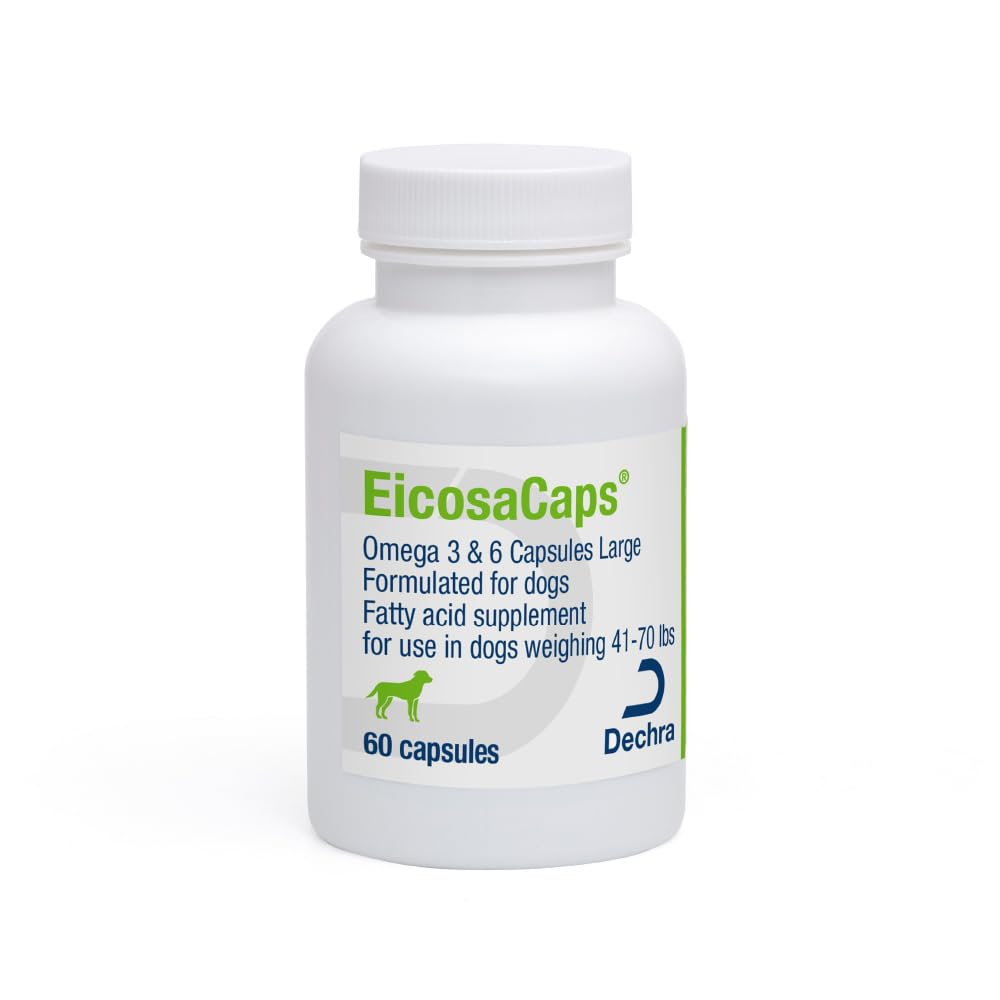 EicosaCaps Omega 3 & 6 Capsules for Dogs, 60 Capsules