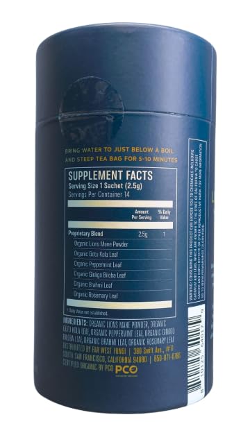 Far West Fungi Lion's Mane Mushroom Tea Powder 1.23