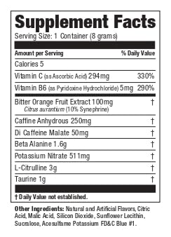 Ultimate Nutrition PreGOLD Blue Raspberry Powder 8 Servings