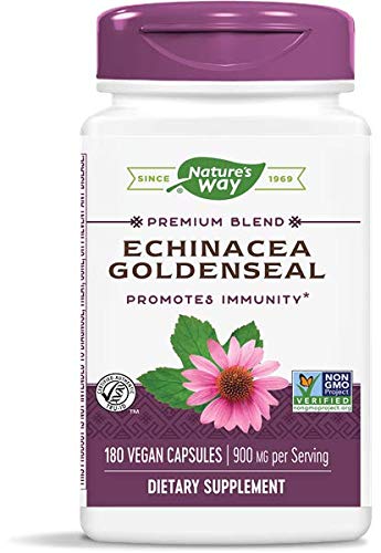 Nature's Way Echinacea and Goldenseal Capsules, 180 Count