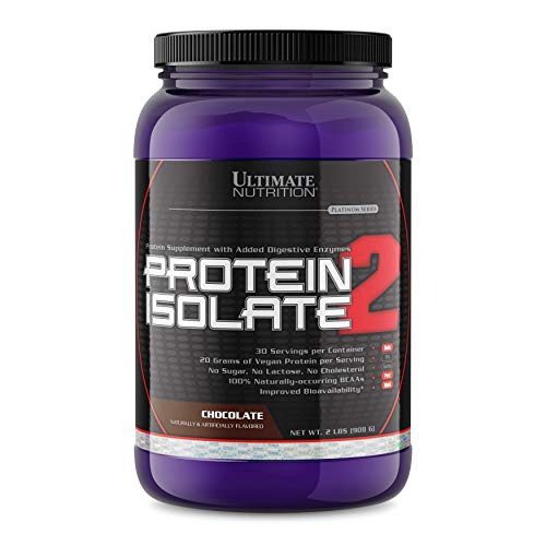 Ultimate Nutrition Vegan Plant Based Protein Isolate Powder, Chocolate, 32 oz