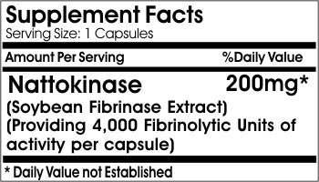 Naturetition Supplements Nattokinase 200mg 4,000 Fibrinolytic Units, 200 Capsules