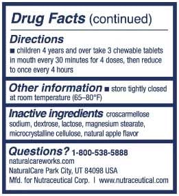 NaturalCare Children's A+ Attention Chewable Tablets 125 Count