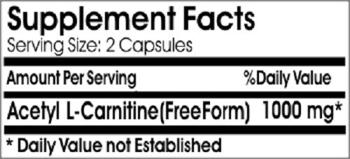 Vitamins Because Acetyl L-Carnitine 1000 Mg 200 Capsules