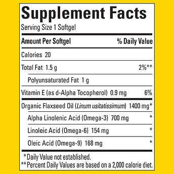 Nature Made Organic Flaxseed Oil 1400 mg Omega-3 700 mg Softgels 300