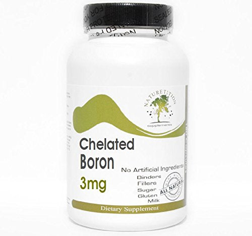 Naturetition Supplements Chelated Boron 3mg, 100 Capsules
