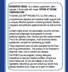 Theraflex RX Probiotic Ultra-Prebiotic/Probiotic Supplement Capsule 60 Count