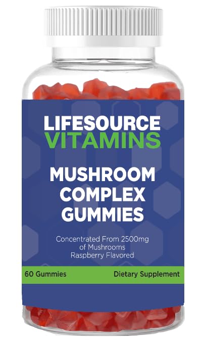 LifeSource Vitamins Mushroom Complex Gummies, 60 Gummies