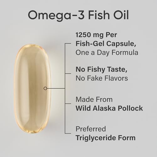 Sports Research Omega-3 Burpless Fish Oil + Vegan Vitamin C 1000mg + Vegan Vitamin D with K2, Capsule Bundle, 390 Capsules