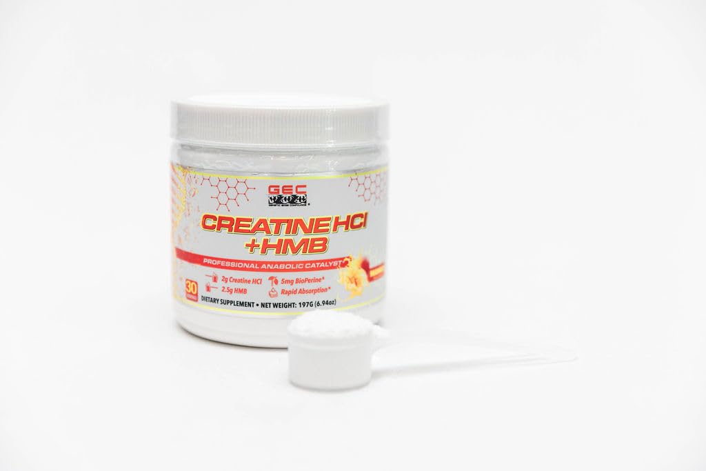 Genetic Edge Compounds Creatine HCl + HMB for Athletes Performance & Recovery Formula Powder 6.94 oz