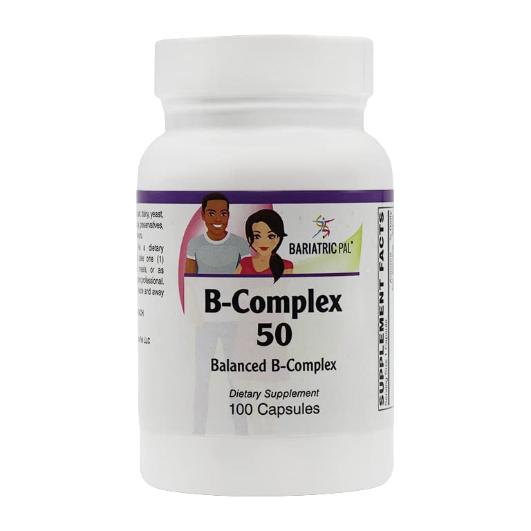 BariatricPal Sustained Release B-Complex 50 Vegetarian Capsules, 100 Count