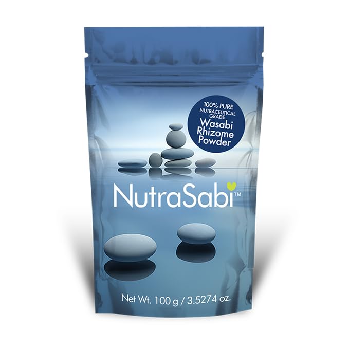 NutraSabi Nutraceutical-Grade Pure Wasabi Rhizome Powder, 3.5 Ounce