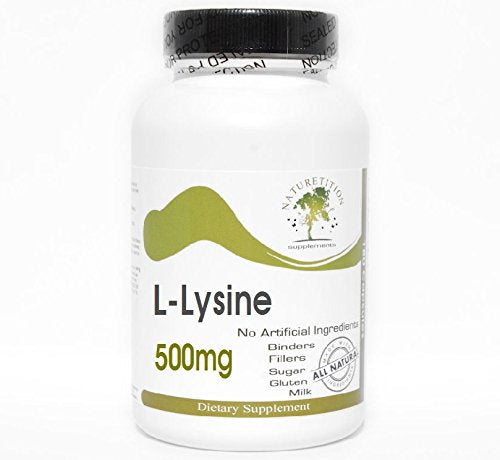 Naturetition Supplements L-Lysine 500mg Capsules, 100 Capsules