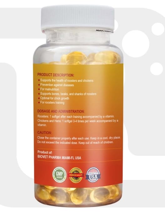 NUTRI-LINE Omega 3 for Roosters - EPA & DHA para Gallos Softgels 1