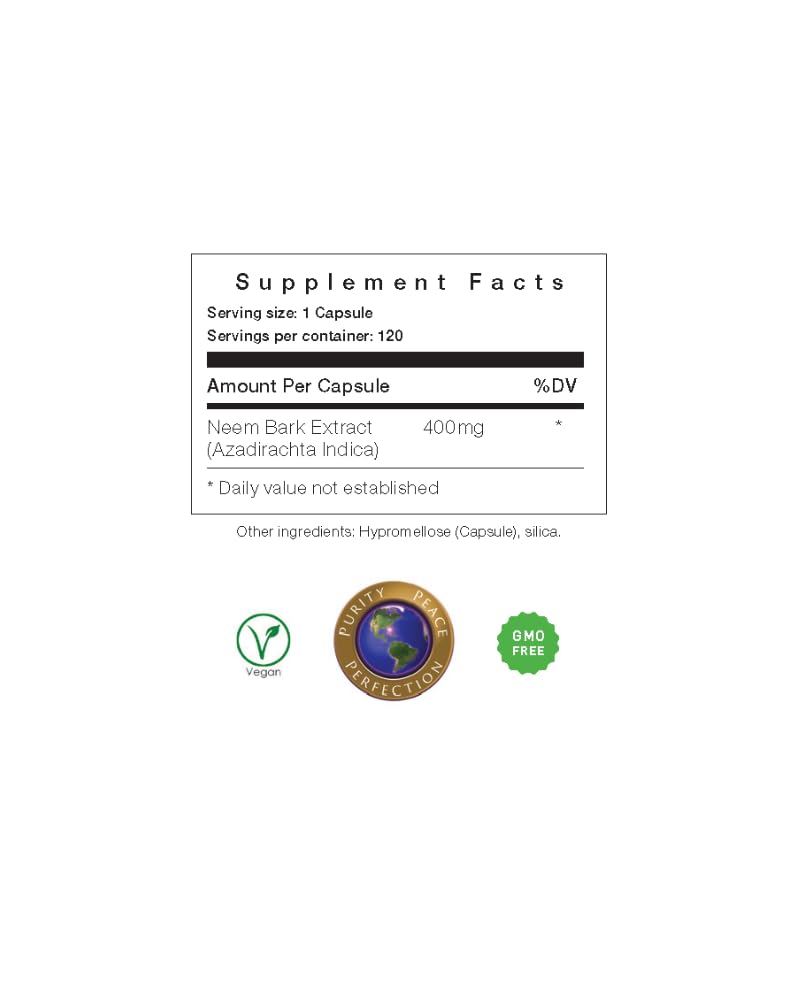 All About Neem Neem Bark 120 Capsules