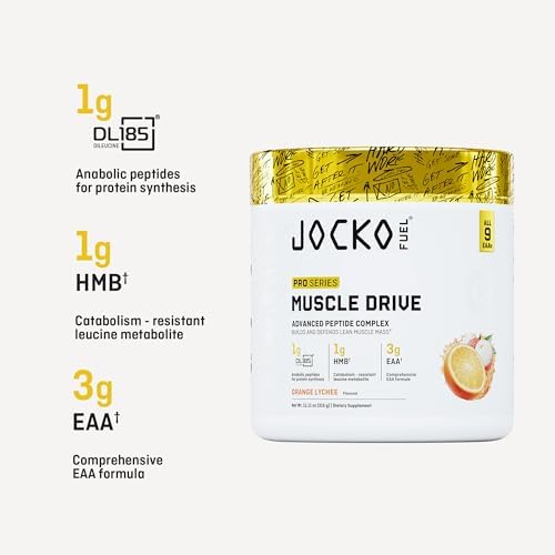 Jocko Fuel Muscle Drive Pro Series Orange Lychee Powder 30 Servings