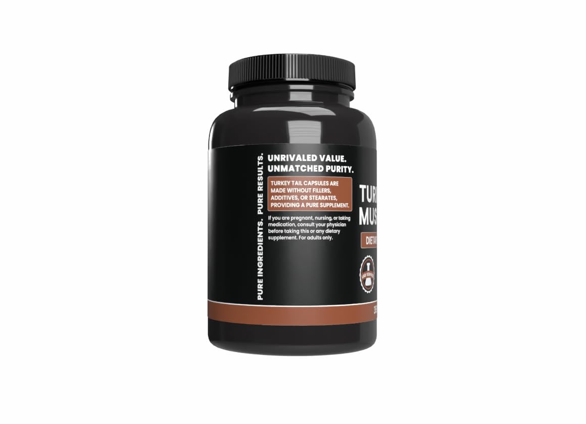 PURE ORIGINAL INGREDIENTS Turkey Tail Mushroom Capsules, 365
