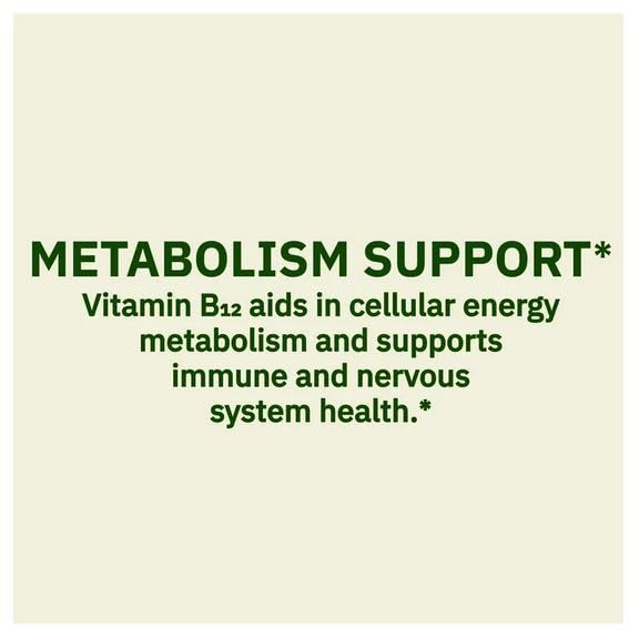 H4U Vitamin B12 Supplement Timed-Release Tablets for Metabolism Support, 1000 mcg, 60 Tablets