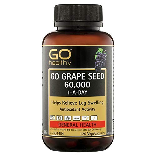 Go Healthy Grape Seed 60000mg Capsules, 120 Count