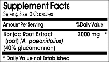 Naturetition Supplements Konjac Root Extract 2000mg Capsule, 180 Capsules