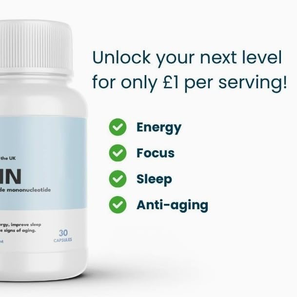 Eververdant NMN 500mg Capsules Nicotinamide Mononucleotide Supplement, 30 Capsules