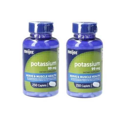 Kasa Style Potassium Tablets for Heart, Nerve & Muscle Health, 250 Tablets