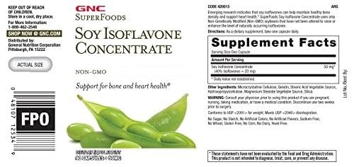 GNC SuperFoods Soy Isoflavone Concentrate 90 Capsules