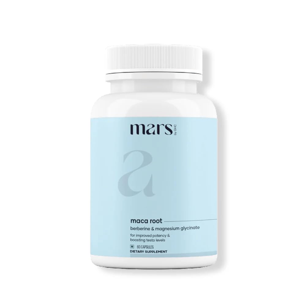 Mars by GHC Maca Root Capsules with Ginseng, Magnesium & Berberine 60 Capsules