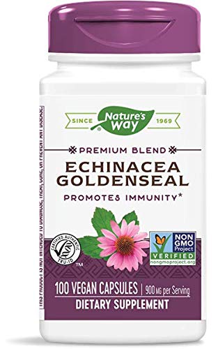 Nature's Way Echinacea Goldenseal Root Capsules 100 Count