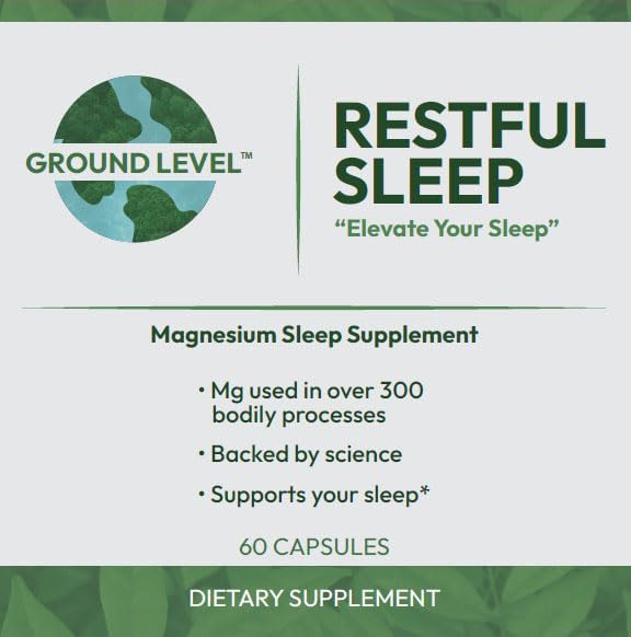 Ground Level Restful Sleep Formula with Advanced Sleep Blend Capsules, 60 Count